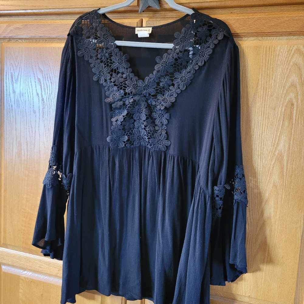 Black dressy shirt from Cracker Barrel